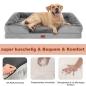 Preview: Hundesofa Grosse Hunde, Hundecouch Flauschig, Hundebett Waschbar, rutschfest Hundebetten, Weich Bequem Hundebett, Haustierbett für mittlere große Hunde (71 * 58 * 18cm)